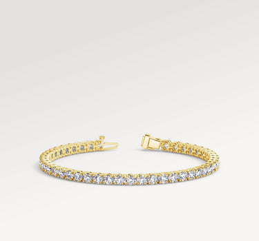 14k Solid Gold Round Diamond Tennis Bracelet