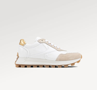 Avery Off White Gold Chunky Sneakers