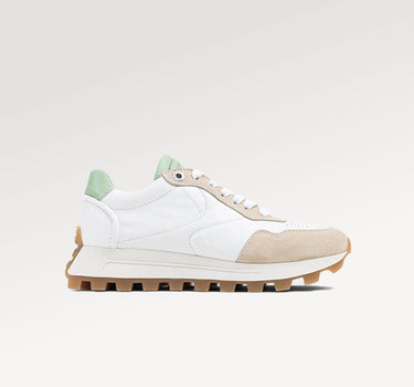 Avery Off White Pastell Green Chunky Sneakers
