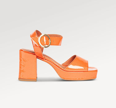 Cille橙色平台凉鞋