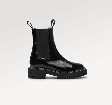 Daze Black Patent Leather Chelsea Boots