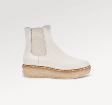 Machi Off White Leather Chelsea Boots
