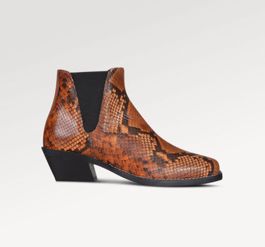 Sally Snake Lux Mid Ankle Boots