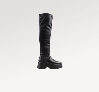 Tizzy Black Stretch High Boots