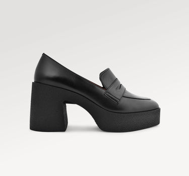Yoko Black Nappa Leather Chunky Loafers